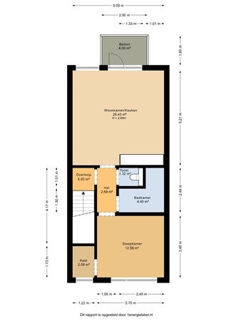 Floorplan - Gaykingastraat 37-8, 9791 CG Ten Boer